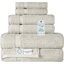 Ensemble de serviettes en coton turc Balsamo - 6 serviettes à séchage rapide, articles de bain ultra doux et absorbants, 2 serviettes de bain, 2 serviettes à main et 2 débarbouillettes-1187714752