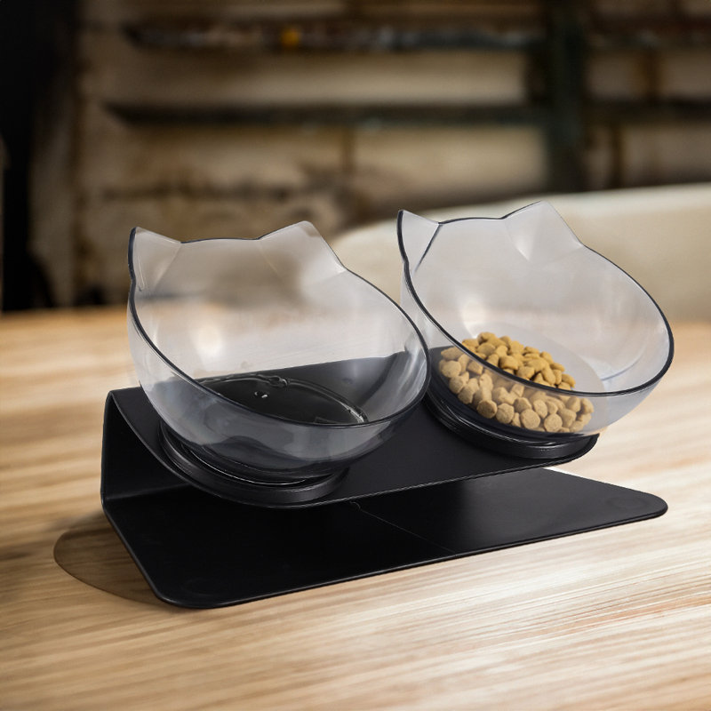 Elevated Feeder, Black/Clear