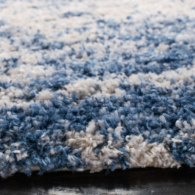 Mercurio Abstract Beige/Blue Area Rug