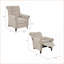 Fauteuils inclinables, fauteuil inclinable crème avec dossier capitonné Aidan Garniture cloutée | Pieds en bois massif | Finition marocaine