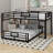 Twin Over Full L-Shaped Metal Bunk Bed-1250622013