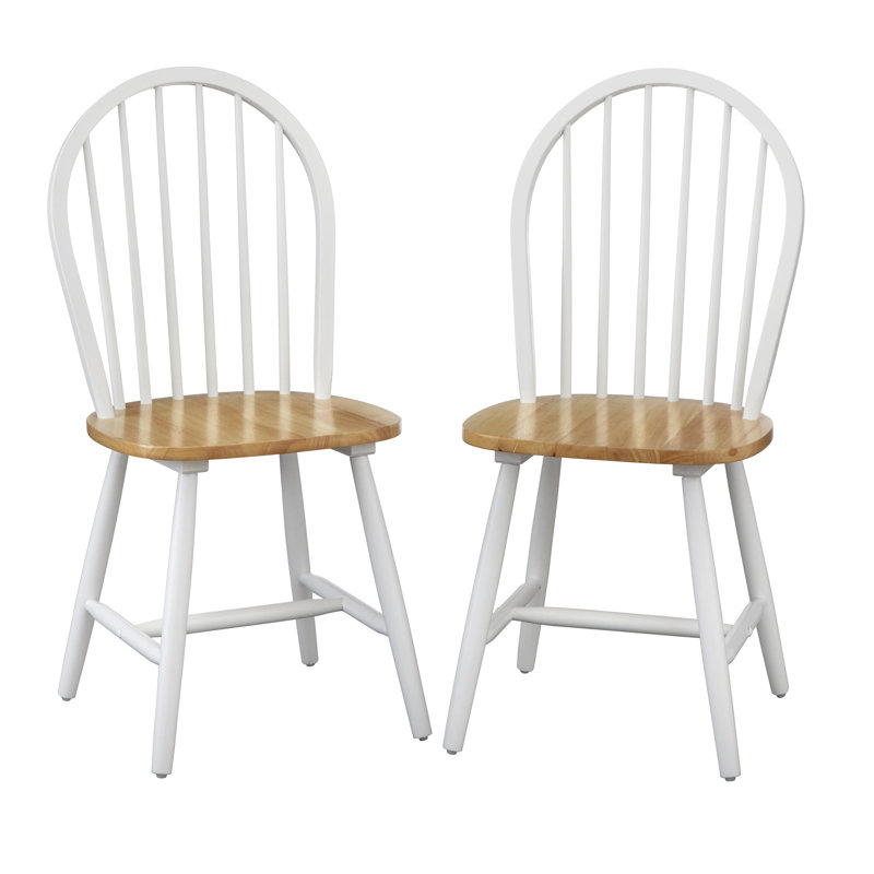 Framlingham 17.5'' H Solid Wood Side Chair, White/Natural