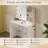 Lumina Makeup Vanity Desk and Stool Set with LED Lighted Mirror & Power Outlet & 3 Drawers, 1 Cabinets-344715490