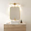 Dimmable Bathroom Wall Light with White Glass Shades-907329097-907329102-907329100