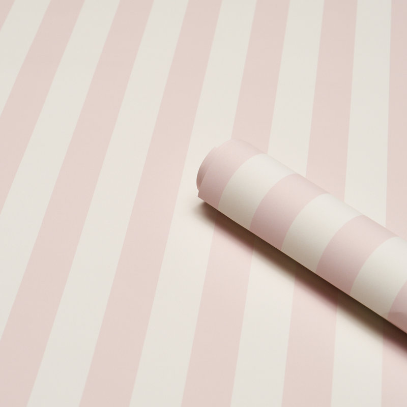 Emma Striped Wallpaper Roll, Petal