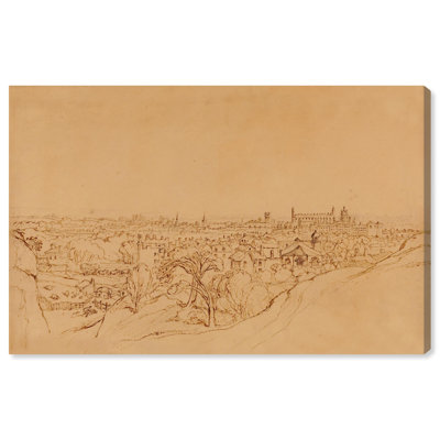 Vue de Cambridge, illustration rétro sur toile par Art Remedy