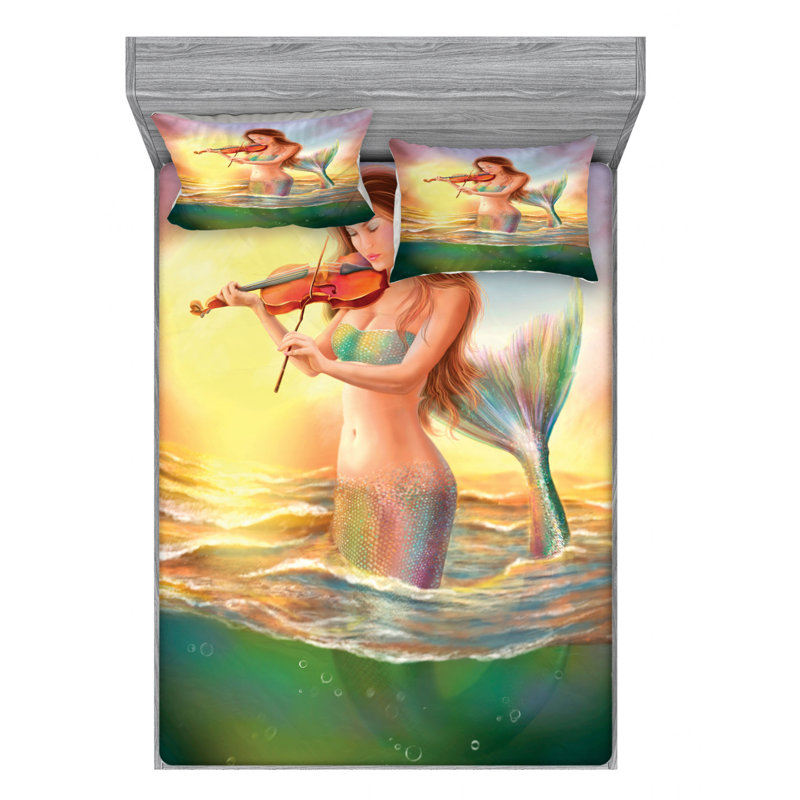 Microfiber Sheet Set, Queen Sheet Set with Fitted Sheet