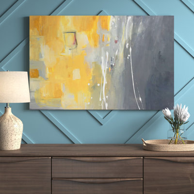 50 Shades by Julie Ahmad - Floater Frame Painting on Canvas