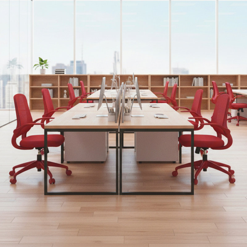 Chaise de bureau ergonomique ergonomique, Rouge, Rouge