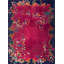 Floral Open Field Antique Chinese Art Deco Room Size Purple Wool Pile Rug