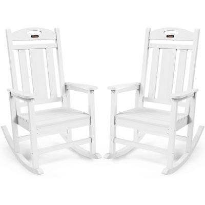 Outdoor Patio HDPE Rocking Adirondack Chair