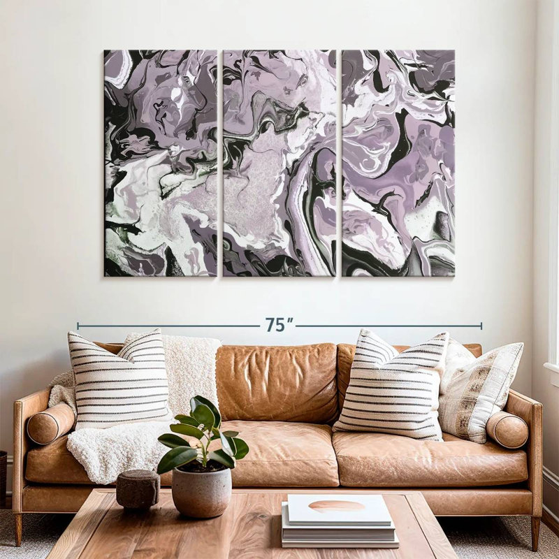 Avery Abide Plum, 42" H x 65" W