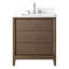 Meuble-lavabo autoportant à simple cuve 30 po avec plateau en marbre Caldwell-107663169-107663151-107663154