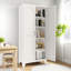 Armoire en métal blanc de 180 cm (71 po), de 3 à 4 tablettes, idéale pour le bureau, le corridor ou la cuisine.