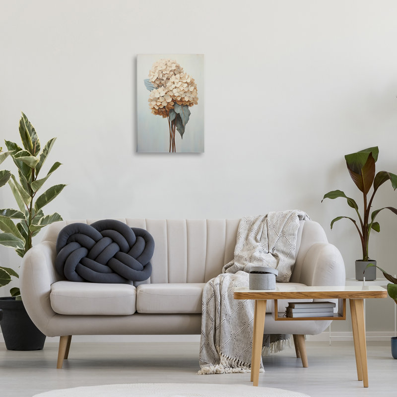 Art mural rétro sur fleur d'hortensia par Petals Prints Design, H 24 po x l 16 po