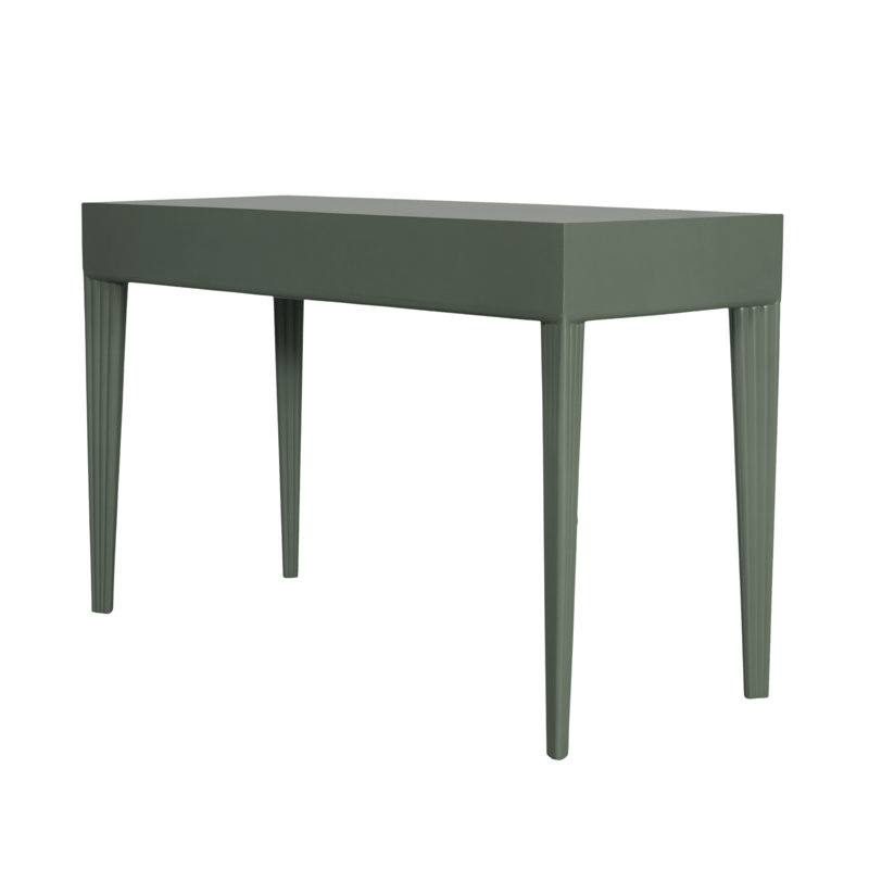 Barcelona Solid Wood Writing Desk, Evergreen