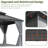 10 ft. x 14 ft. Hardtop Gazebo with Aluminum Frame,Double Roof Gazebo with Nettings and Curtains
