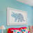 Plinio Patterned Triceratops Framed Print-213114316