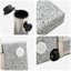  Base de parasol sur roulettes avec poignée en granit gris carré de 64 lb