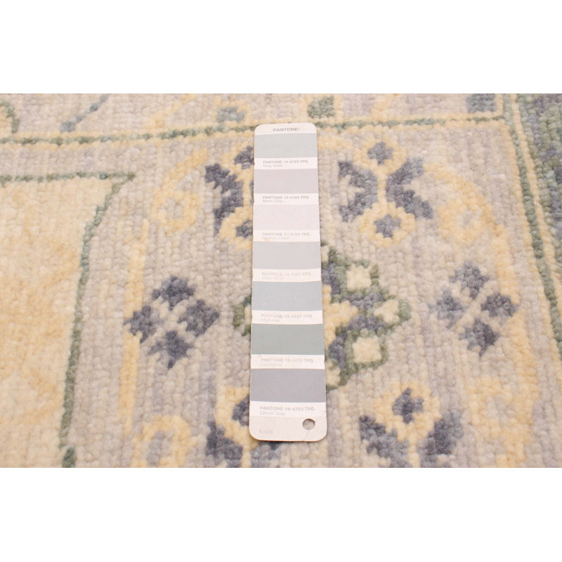 Tapis unique gris clair de 9 pi 0 po x 12 pi Hymie