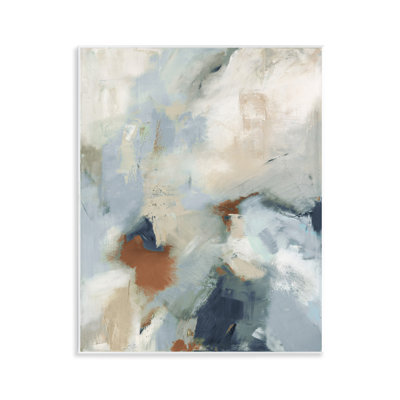 Foggy Ombre Brush Strokes Wall Plaque Art by Michele Gort