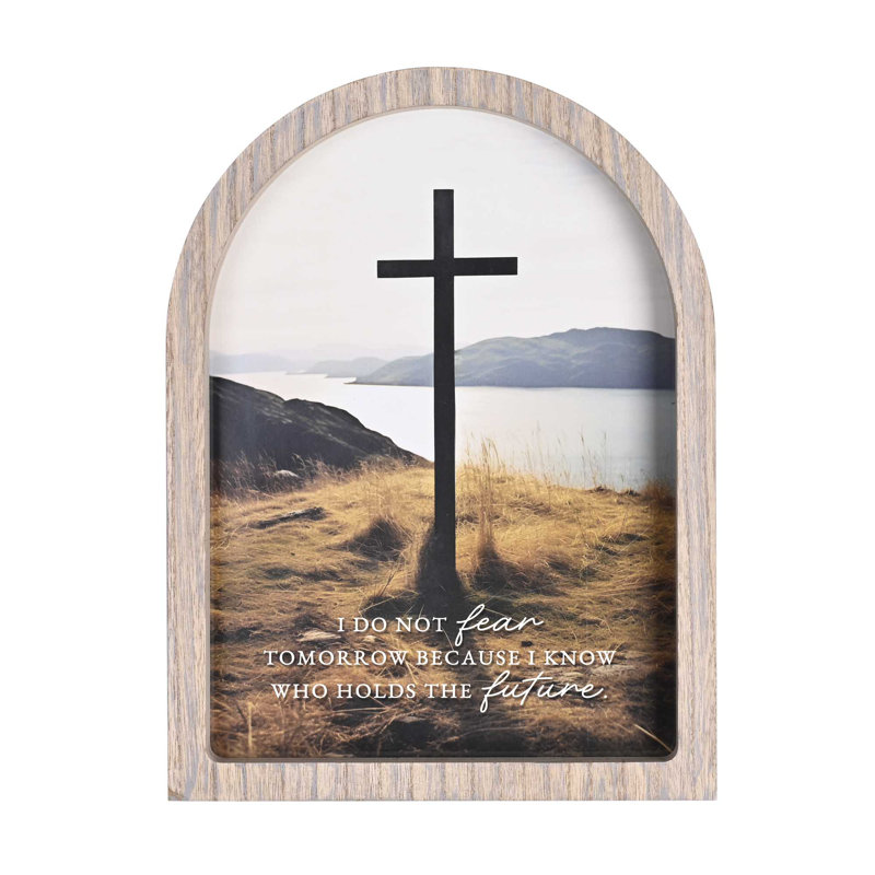 Framed Arch Cross I Do Not Gray 11x15