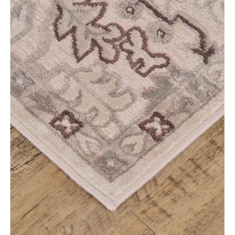 Tapis crème / gris, Rectangle 7 pi 6 po x 10 pi 6 po