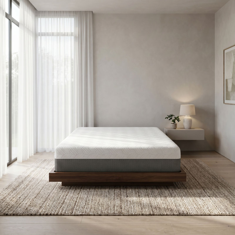 Akeley Queen 12-Inch Soft Gel Memory Foam Mattress – CertiPUR-US, Cooling Cover, Mattress in a Box, Queen, 12"