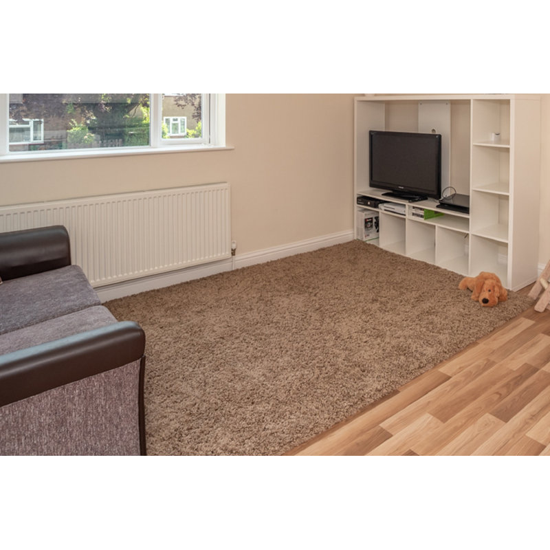 Kady Solid Colour Shag Area Rug, Rectangular 120 x 170cm