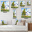 Horloge murale «Landscape the Trees in the Evening»-1189539785