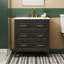 Ensemble de meuble-lavabo classique en bois de pin avec lavabo en céramique - 3 tiroirs de rangement, prêt pour le robinet de 4 po, facile à assembler?-219210314