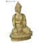 Statue de Bouddha en laiton, sculpture bouddhiste tibétaine sculptée à la main pour salle de méditation et autel de 13 po
