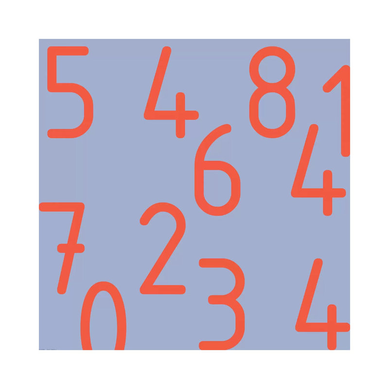 Red Numbers by Art Mirano - Wrapped Canvas Print, 30.48cm H x 30.48cm W x 1.91cm D