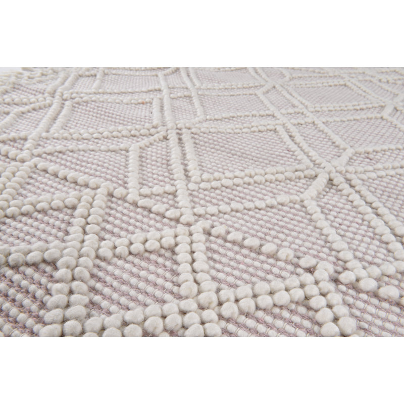 Macrame Geometric Hand Woven Area Rug, Round 140cm