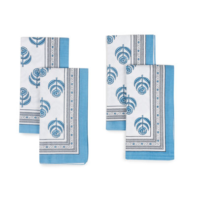Serviettes de table en coton Blue Blooms