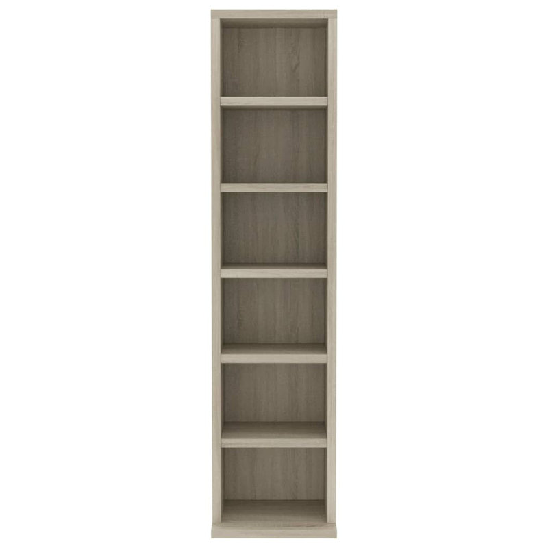 CD Cabinet Engineered Wood Storage Organizer Shelf Cabinet, Sonoma Oak