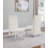 Andorra White Marble Dining Set with Velvet Side Chairs-1393641960-1393641961-1393641966