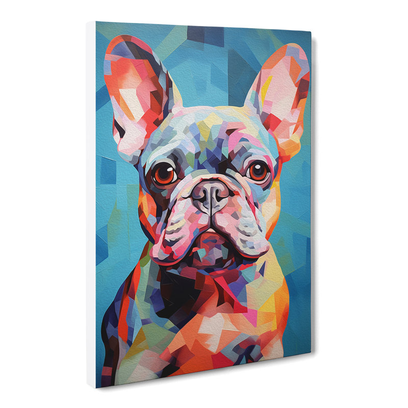French Bulldog Orphism - Wrapped Canvas, 76cm H x 50cm W x 3cm D