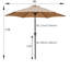 Parasol de marché 108 po Paquel-51248171