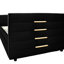 Lit de jour simple pour lit gigogne, cadre de lit en velours noir, peu encombrant pour les petites chambres à coucher, bois et métal, lit de jour rembourré facile à entretenir avec lit gigogne, espaces de solution, construction, assemblage