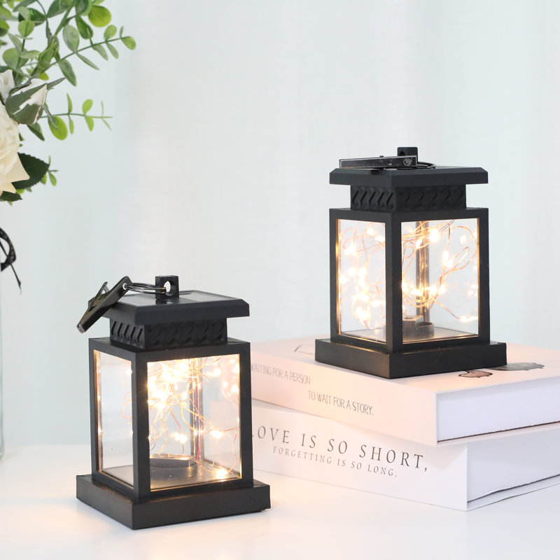 Ensemble de 2 petites lanternes solaires pour l'extérieur