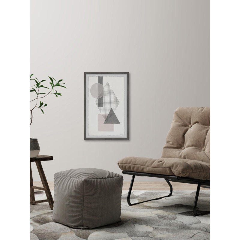 Misaligned Shapes by Marmont Hill - Single Picture Frame Painting, 61 cm H x 41 cm W  x 3.81cm D