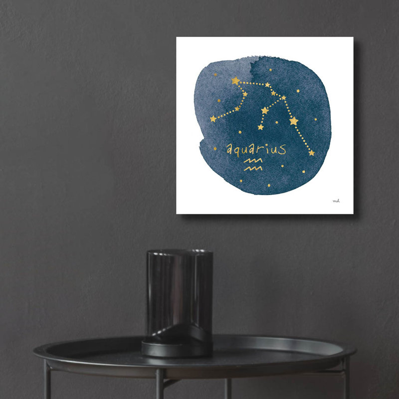 «Horoscope Aquarius» par Moira Hershey, art mural en verre acrylique, H 12 po x l 12 po x P 0,13 po