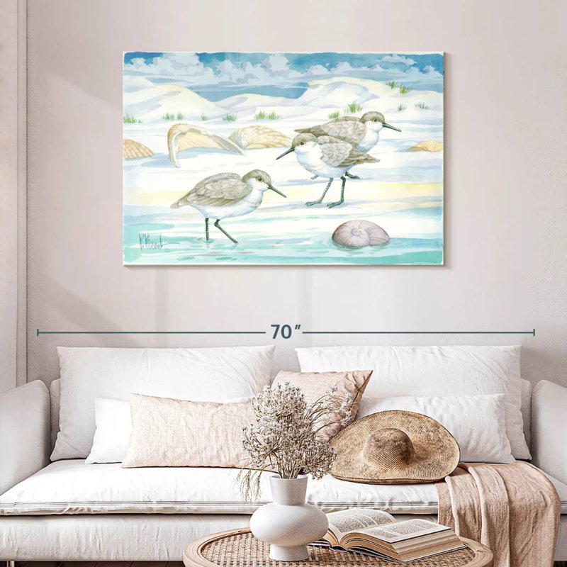 Shell Island Sandpipers, 30" H x 45" W