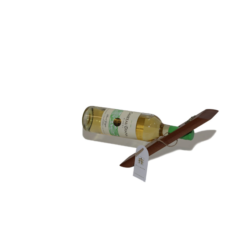 1 Bottle Solid Wood Wine Bottle Rack, Mahogany