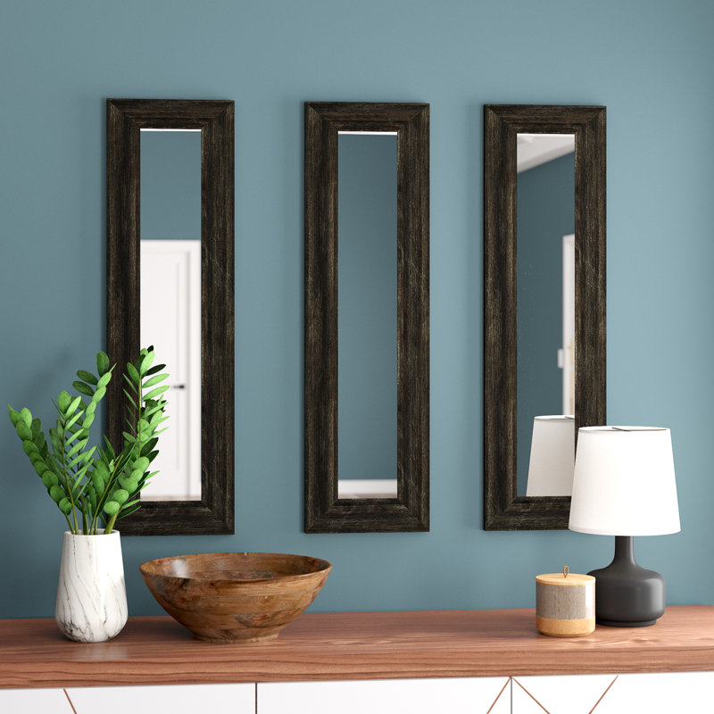 Ensemble de miroirs 3 pièces, H 21,5 po x l 9,5 po