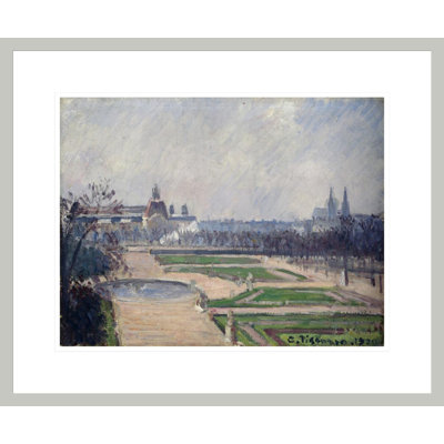 «The Tuilleries Basin and the Louvre» par Camille Pissarro, impression giclée encadrée