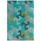 Jessica Swift Wool Abstract Area Rug in Blue