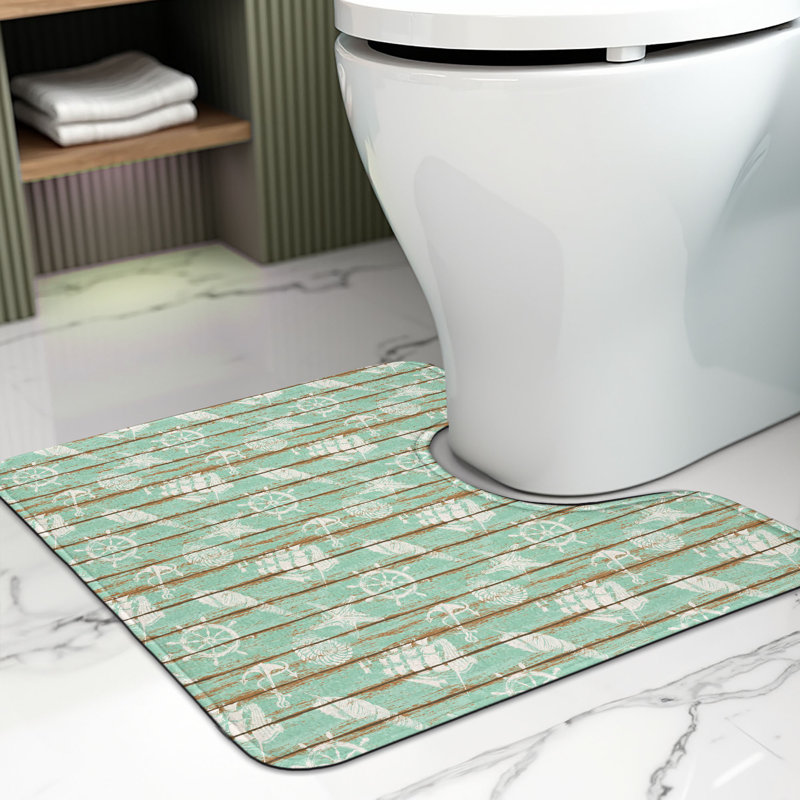 Tapis de salle de bain en U Nautical