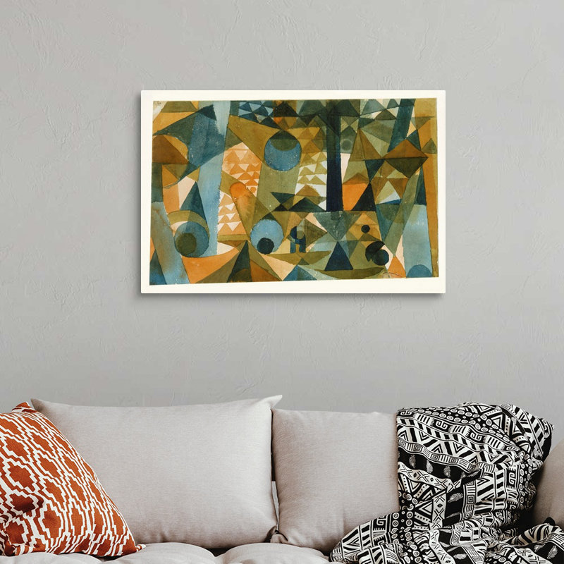Reproduction d’art sur toile, "composition" par Paul Klee, H 24 po x l 36 po x P 1,25 po, Toile tendue